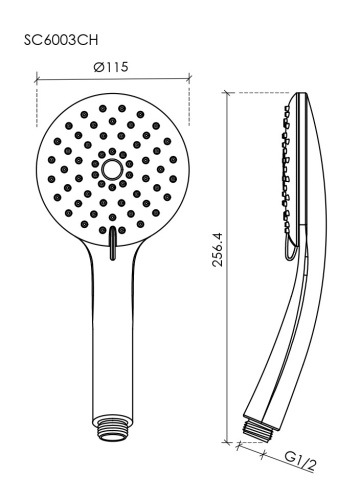 Душевая лейка Sancos Lotus SC6003CH цвет хром - фото 5